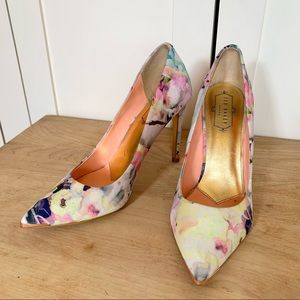 Ted Baker London pointed tow floral stilettos